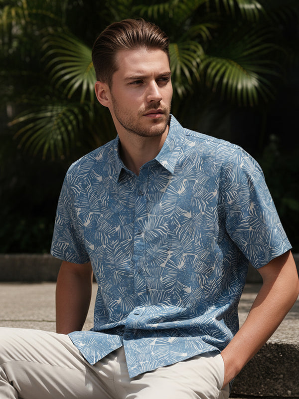 GAVYN R/FIT SHORT SLEEVE SHIRT (LIGHT BLUE)